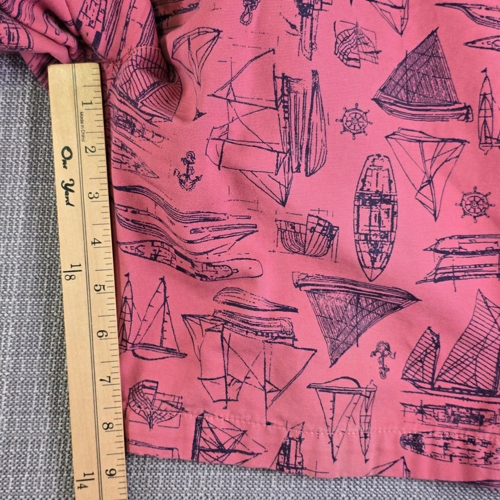 Polo Ralph Lauren Shorts Mens 36 Sailboat Graphic Pink Straight Fit Nautical